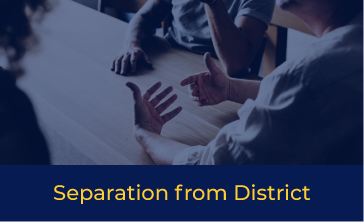 separation from the district